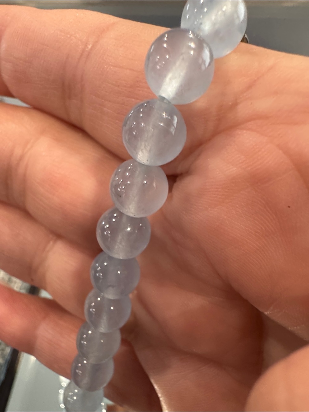 Light Blue Beaded Necklace - Picture 4 of 4